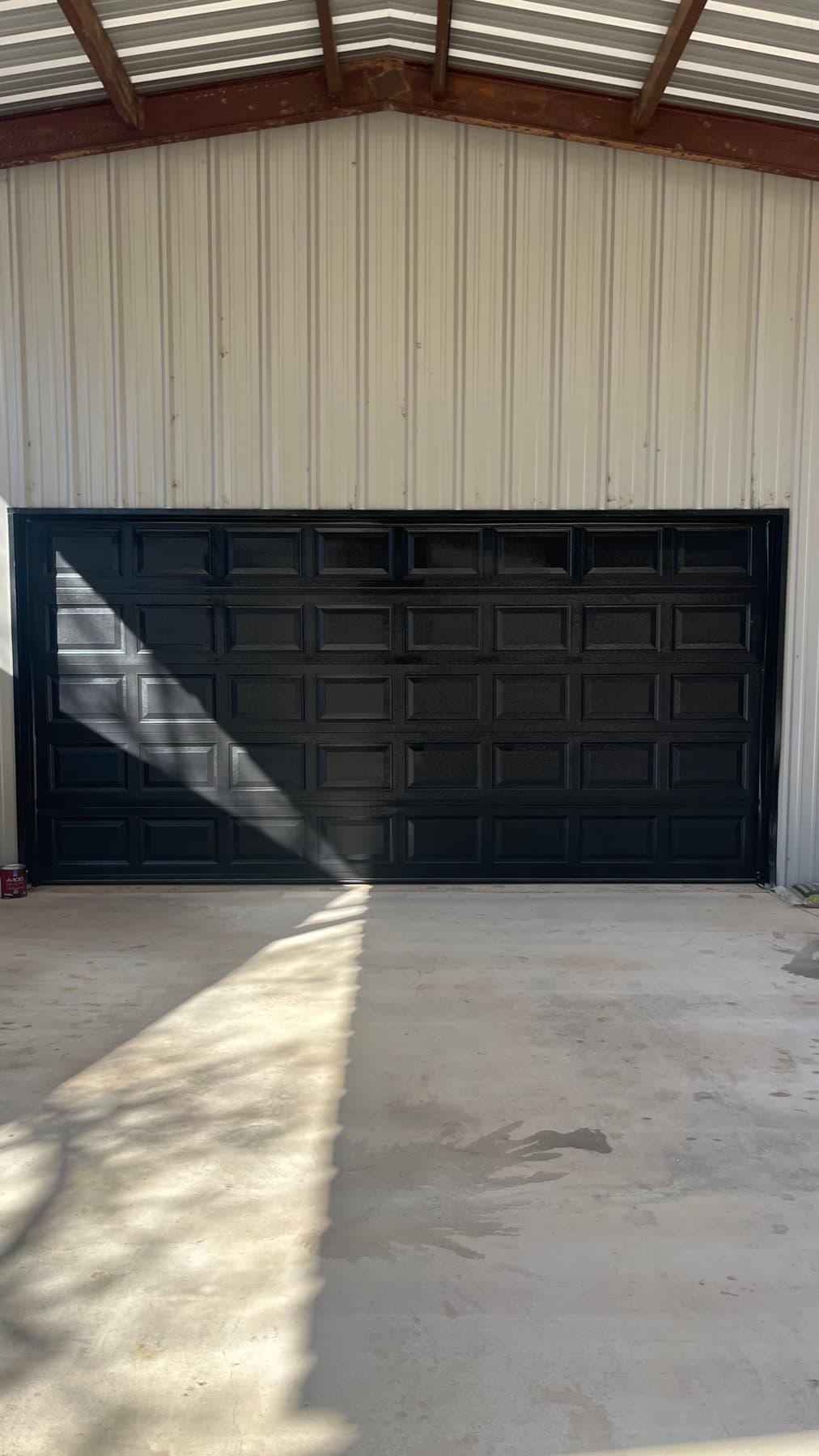Garage door after dark exterior color update